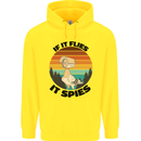 Conspiracy Theory If Flies it Spies Birds Funny Childrens Kids Hoodie Yellow