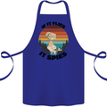 Conspiracy Theory If Flies it Spies Birds Funny Cotton Apron 100% Organic Royal Blue