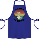 Conspiracy Theory If Flies it Spies Birds Funny Cotton Apron 100% Organic Royal Blue