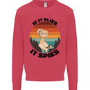 Conspiracy Theory If Flies it Spies Birds Funny Kids Sweatshirt Jumper Heliconia