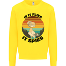 Conspiracy Theory If Flies it Spies Birds Funny Kids Sweatshirt Jumper Yellow