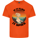 Conspiracy Theory If Flies it Spies Birds Funny Kids T-Shirt Childrens Orange