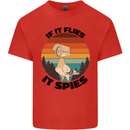 Conspiracy Theory If Flies it Spies Birds Funny Kids T-Shirt Childrens Red