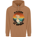 Conspiracy Theory If Flies it Spies Birds Funny Mens 80% Cotton Hoodie Caramel Latte