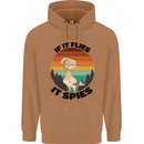 Conspiracy Theory If Flies it Spies Birds Funny Mens 80% Cotton Hoodie Caramel Latte