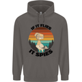 Conspiracy Theory If Flies it Spies Birds Funny Mens 80% Cotton Hoodie Charcoal
