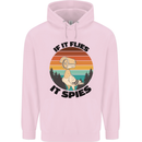 Conspiracy Theory If Flies it Spies Birds Funny Mens 80% Cotton Hoodie Light Pink