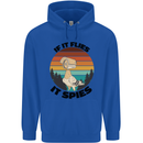 Conspiracy Theory If Flies it Spies Birds Funny Mens 80% Cotton Hoodie Royal Blue