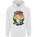 Conspiracy Theory If Flies it Spies Birds Funny Mens 80% Cotton Hoodie White