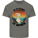 Conspiracy Theory If Flies it Spies Birds Funny Mens Cotton T-Shirt Tee Top Charcoal