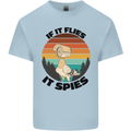 Conspiracy Theory If Flies it Spies Birds Funny Mens Cotton T-Shirt Tee Top Light Blue
