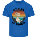Conspiracy Theory If Flies it Spies Birds Funny Mens Cotton T-Shirt Tee Top Royal Blue
