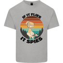 Conspiracy Theory If Flies it Spies Birds Funny Mens Cotton T-Shirt Tee Top Sports Grey