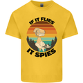 Conspiracy Theory If Flies it Spies Birds Funny Mens Cotton T-Shirt Tee Top Yellow