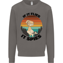 Conspiracy Theory If Flies it Spies Birds Funny Mens Sweatshirt Jumper Charcoal