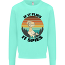 Conspiracy Theory If Flies it Spies Birds Funny Mens Sweatshirt Jumper Peppermint