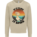 Conspiracy Theory If Flies it Spies Birds Funny Mens Sweatshirt Jumper Sand
