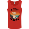 Conspiracy Theory If Flies it Spies Birds Funny Mens Vest Tank Top Red