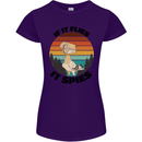 Conspiracy Theory If Flies it Spies Birds Funny Womens Petite Cut T-Shirt Purple