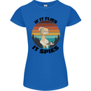 Conspiracy Theory If Flies it Spies Birds Funny Womens Petite Cut T-Shirt Royal Blue