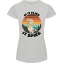 Conspiracy Theory If Flies it Spies Birds Funny Womens Petite Cut T-Shirt Sports Grey