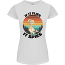 Conspiracy Theory If Flies it Spies Birds Funny Womens Petite Cut T-Shirt White