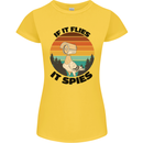 Conspiracy Theory If Flies it Spies Birds Funny Womens Petite Cut T-Shirt Yellow