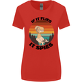 Conspiracy Theory If Flies it Spies Birds Funny Womens Wider Cut T-Shirt Red
