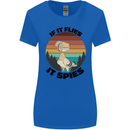 Conspiracy Theory If Flies it Spies Birds Funny Womens Wider Cut T-Shirt Royal Blue