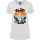 Conspiracy Theory If Flies it Spies Birds Funny Womens Wider Cut T-Shirt White