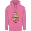 Construction Christmas Tree Digger Lorry Crane Childrens Kids Hoodie Azalea