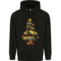 Construction Christmas Tree Digger Lorry Crane Childrens Kids Hoodie Black