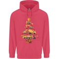 Construction Christmas Tree Digger Lorry Crane Childrens Kids Hoodie Heliconia