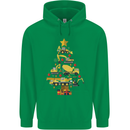 Construction Christmas Tree Digger Lorry Crane Childrens Kids Hoodie Irish Green