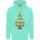 Construction Christmas Tree Digger Lorry Crane Childrens Kids Hoodie Peppermint
