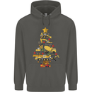 Construction Christmas Tree Digger Lorry Crane Childrens Kids Hoodie Storm Grey