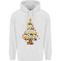 Construction Christmas Tree Digger Lorry Crane Childrens Kids Hoodie White