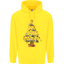 Construction Christmas Tree Digger Lorry Crane Childrens Kids Hoodie Yellow