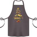 Construction Christmas Tree Digger Lorry Crane Cotton Apron 100% Organic Dark Grey