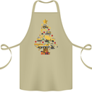 Construction Christmas Tree Digger Lorry Crane Cotton Apron 100% Organic Khaki