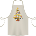 Construction Christmas Tree Digger Lorry Crane Cotton Apron 100% Organic Natural