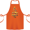 Construction Christmas Tree Digger Lorry Crane Cotton Apron 100% Organic Orange