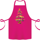 Construction Christmas Tree Digger Lorry Crane Cotton Apron 100% Organic Pink