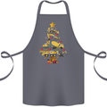 Construction Christmas Tree Digger Lorry Crane Cotton Apron 100% Organic Steel