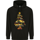 Construction Christmas Tree Digger Lorry Crane Mens 80% Cotton Hoodie Black