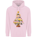 Construction Christmas Tree Digger Lorry Crane Mens 80% Cotton Hoodie Light Pink