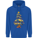 Construction Christmas Tree Digger Lorry Crane Mens 80% Cotton Hoodie Royal Blue