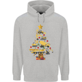 Construction Christmas Tree Digger Lorry Crane Mens 80% Cotton Hoodie Sports Grey