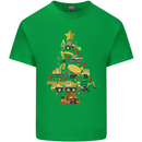 Construction Christmas Tree Digger Lorry Crane Mens Cotton T-Shirt Tee Top Irish Green