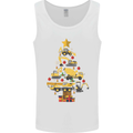 Construction Christmas Tree Digger Lorry Crane Mens Vest Tank Top White